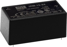 Источник питания AC-DC, 15 Вт, вход 85...264В AC 47...440 Гц, 120...370B DC, выход 12В/1.25А, изоляция 3000В AC, в корпусе на плату 52.4x27x24мм, -30...+70C | код IRM-15-12 | MeanWell Источник питания AC-DC, 15 Вт, вход 85...264В AC 47...440 Гц, 120...370B DC, выход 12В/1.25А, изоляция 3000В AC, в корпусе на плату 52.4x27x24мм, -30...+70C | код IRM-15-12 | MeanWell