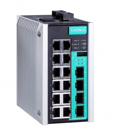 Коммутатор EDS-G516E-4GSFP Managed full Gigabit Ethernet switch with 12 10/100/1000BaseT(X) ports, and 4 100/1000Base SFP slots | код 00-06084874 | MOXA Коммутатор EDS-G516E-4GSFP Managed full Gigabit Ethernet switch with 12 10/100/1000BaseT(X) ports, and 4 100/1000Base SFP slots | код 00-06084874 | MOXA