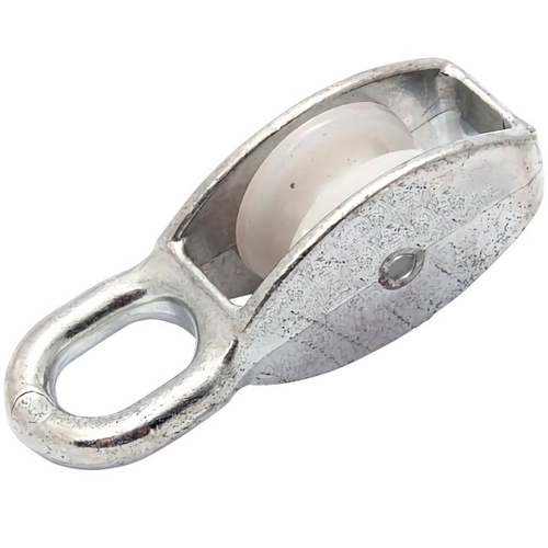 Блок одинарный 25мм металлический шкив покрытие цинк | код Bloсk25met | Крепдил Блок одинарный 25мм металлический шкив покрытие цинк | код Bloсk25met | Крепдил