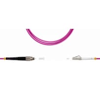 Патч-корд оптический LANMASTER, симплексный, LC/PC-FC/PC, OM4, LSZH, 2.0 м | код LAN-LC-FC/OM4-2.0 | LANMASTER