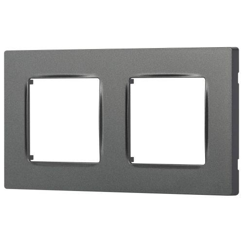 Рамка для розеток и выключателей Серия 12 12-5202-12 на 2 поста, Классик, графит | код Б0067759 | ЭРА фото 3 Рамка для розеток и выключателей Серия 12 12-5202-12 на 2 поста, Классик, графит | код Б0067759 | ЭРА фото 3