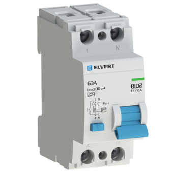 Устройство защитного отключения R10 2P 63А 300мА тип A ELVERT | код R10230A-63 | ELVERT Устройство защитного отключения R10 2P 63А 300мА тип A ELVERT | код R10230A-63 | ELVERT
