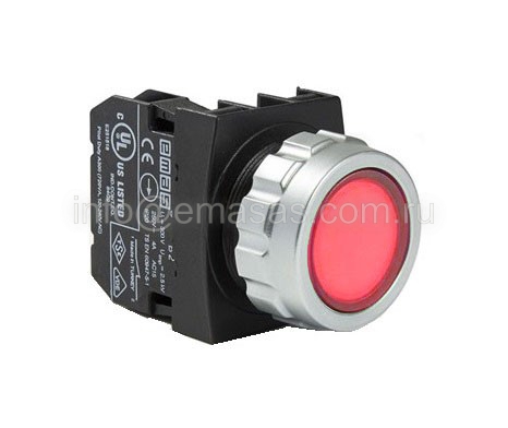 Кнопка нажимная серии H, установочный 30 мм. | код H102DK | EMAS Кнопка нажимная серии H, установочный 30 мм. | код H102DK | EMAS