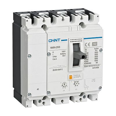 Авт. выкл. NM8NDC-800Q TM 4P 700А 70кА с рег. термомаг. расцепителем (R) | код 273023 | CHINT Авт. выкл. NM8NDC-800Q TM 4P 700А 70кА с рег. термомаг. расцепителем (R) | код 273023 | CHINT