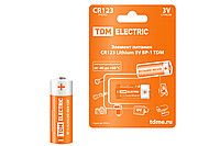 Элемент питания CR123 Lithium 3V BP-1 TDM | код SQ1702-0036 | TDM
