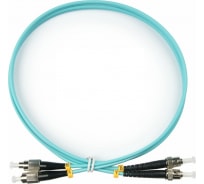 Патч-корд оптический LANMASTER, дуплексный, FC/PC-ST/PC, OM3, LSZH, 5.0 м | код LAN-2FC-2ST/OM3-5.0 | LANMASTER