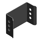 Hyperline TB2-KIT-RAL9004 Комплект для скрепления шкафов серии TTB, TTR между собой (4 скобы + 16 винтов), цвет черный (RAL 9004) | код 441089 | Hyperline