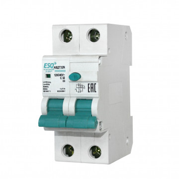 АВДТ-32S 1P+N 20А/30мА/4.5кА/хар-ка С (электр., тип АС) ESQ | код 14.03.06.000004 | ESQ АВДТ-32S 1P+N 20А/30мА/4.5кА/хар-ка С (электр., тип АС) ESQ | код 14.03.06.000004 | ESQ