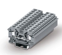 206911 Клемма ТА 1-1 проходная плоско-пруж зажим, с подключением прямого типа, сеч. 6мм2, сер., шт | код 206911 | SUPU