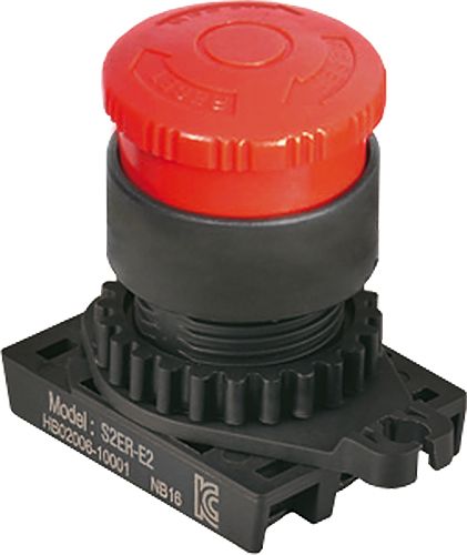 Головка аварийного выключателя S2ER-E5R, красная 60мм с коротким толкателем, возврат поворотом, монтажное отверстие 22/25мм | код A8026-A5550002099 | РЕЛЕ И АВТОМАТИКА Головка аварийного выключателя S2ER-E5R, красная 60мм с коротким толкателем, возврат поворотом, монтажное отверстие 22/25мм | код A8026-A5550002099 | РЕЛЕ И АВТОМАТИКА