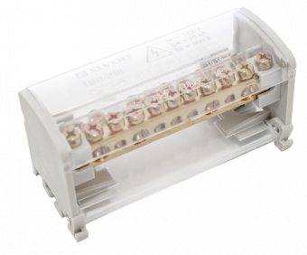 Распределительный блок фаза-ноль 8х12мм 2х11 отв. 125А | код DB1-2111 | ELVERT Распределительный блок фаза-ноль 8х12мм 2х11 отв. 125А | код DB1-2111 | ELVERT