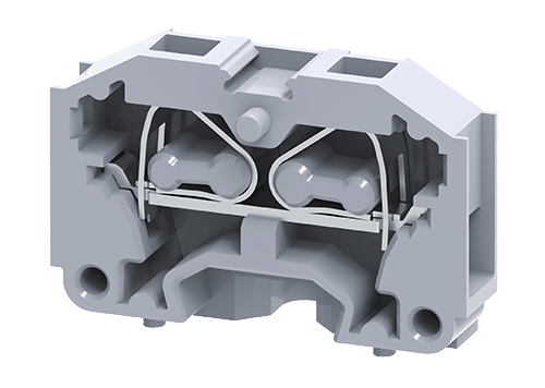 Мини-клемма проходная модульная CM2.5S /6x30mm, монтаж на панель, пружинная, 2 присоед., 2,5(max 4)mm2, 24A, 500V, серая | код CM2.5S | Connectwell Мини-клемма проходная модульная CM2.5S /6x30mm, монтаж на панель, пружинная, 2 присоед., 2,5(max 4)mm2, 24A, 500V, серая | код CM2.5S | Connectwell