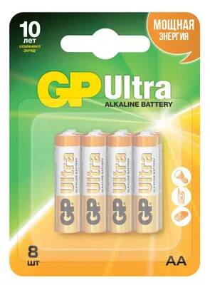 Батарея GP Ultra 24AU-2CR8 AAA (8шт) блистер | код 1929449 | GP Батарея GP Ultra 24AU-2CR8 AAA (8шт) блистер | код 1929449 | GP