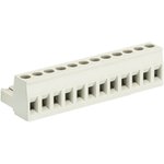 Розеточный разъем, угловой, на кабель, шаг 5,08 мм, 12 полюсов, номинальное сечение: 2,5 мм кв., винтовая фиксация провода, 400V, 12А, без маркировки, цвет: серый, серия 8213 B | код 25.340.4253.0 | Wieland