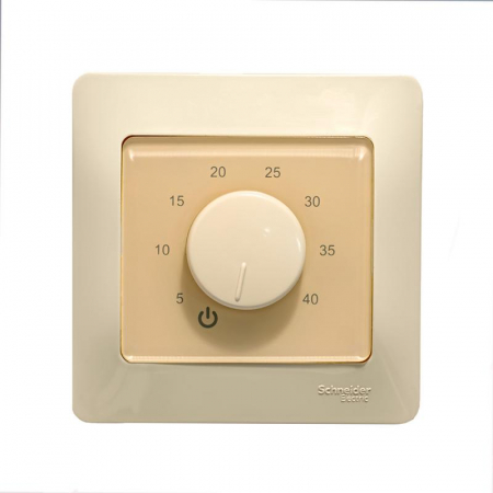 Термостат механический Th-HF-G-B 16А 3.6кВт для теплых полов датчик пола с возможн. установкой в рамку Schneider Glossa беж.