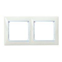 Рамка 2 - постовая, горизонтальный монтаж, белая / голубой опал, Valena (10 шт.) LEGRAND | код 774472 | LEGRAND