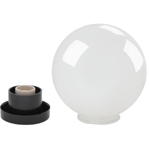 Светильник на опору/кронштейн НТУ 02-60-201 шар белый призма IP44 Е27 max60Вт d200mm | код Б0048043 | ЭРА