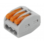 NO-222-16 Клемма ЭРА серия 413 с рычагом 3 отверстия 0.08-2.5мм2 упаковка 100 шт. | код Б0033390 | ЭРА