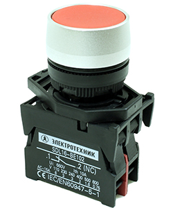 Выключатель кнопочный ВК22-ВА42, красный, 1НЗ, цилиндр, хром, без подсветки, d22мм (ЭТ) | код ET521005 | Электротехник Выключатель кнопочный ВК22-ВА42, красный, 1НЗ, цилиндр, хром, без подсветки, d22мм (ЭТ) | код ET521005 | Электротехник
