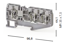 312 209, Пружинная клемма серии SRD 6E (Серый) | код 0.0.0.3.12209 | KLEMSAN