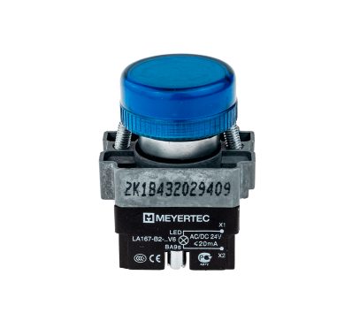 Сигнальная лампа в сборе, синий, 24V AC/DC, мет. MTB2-BV616 | код 43348 | MEYERTEC Сигнальная лампа в сборе, синий, 24V AC/DC, мет. MTB2-BV616 | код 43348 | MEYERTEC