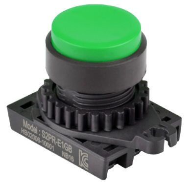 Головка кнопки S2PRU-E3G, выступающая зеленая 28мм с самовозвратом под подсветку, монтажное отверстие 22/25мм, без принта | код A8026-A5550001414 | РЕЛЕ И АВТОМАТИКА Головка кнопки S2PRU-E3G, выступающая зеленая 28мм с самовозвратом под подсветку, монтажное отверстие 22/25мм, без принта | код A8026-A5550001414 | РЕЛЕ И АВТОМАТИКА
