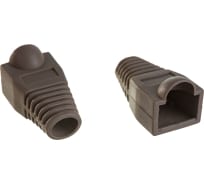 Защитные колпачки для кабеля 6,0мм cat.5, на соединение коннектора с кабелем, серый, 100 шт. в пчк | код TWT-BO-6.0-GY/100 | TWT