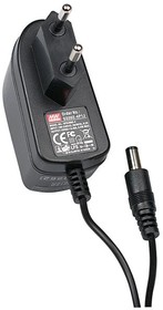 Адаптер AC-DC, 6Вт, вход 90...264B AC 47...63 Гц, 127...370B DC, выход 18B/0.33A, изоляция 3000B AC, 32x66x42.5мм, 0...+40С, евровилка, выходной разъем 11, диам. 5.5х2.1мм | код GS06E-5P1J | MeanWell Адаптер AC-DC, 6Вт, вход 90...264B AC 47...63 Гц, 127...370B DC, выход 18B/0.33A, изоляция 3000B AC, 32x66x42.5мм, 0...+40С, евровилка, выходной разъем 11, диам. 5.5х2.1мм | код GS06E-5P1J | MeanWell