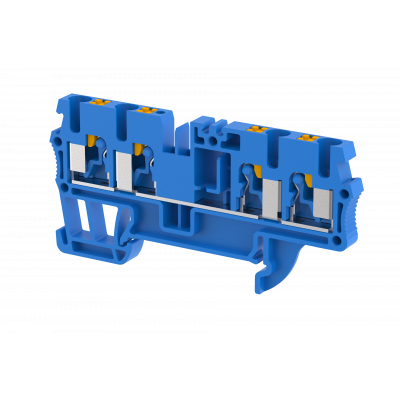 Клемма проходная PUSH-IN 2,5 мм2, на 4 подключения, синяя PQ2.5-2X2-BLUE | код 3102060001 | Elmex Клемма проходная PUSH-IN 2,5 мм2, на 4 подключения, синяя PQ2.5-2X2-BLUE | код 3102060001 | Elmex