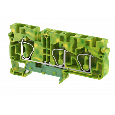 Клемма заземления пружинная 10 мм2, на 3 подключения SGQ10-1X2 | код 2105080000 | Elmex Клемма заземления пружинная 10 мм2, на 3 подключения SGQ10-1X2 | код 2105080000 | Elmex