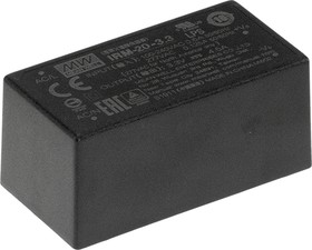 Источник питания AC-DC, 20 Вт, вход 85...264В AC 47...440 Гц, 120...370B DC, выход 5В/4А, изоляция 3000В AC, в корпусе на плату 52.4x27x24мм, -30...+70C | код IRM-20-5 | MeanWell Источник питания AC-DC, 20 Вт, вход 85...264В AC 47...440 Гц, 120...370B DC, выход 5В/4А, изоляция 3000В AC, в корпусе на плату 52.4x27x24мм, -30...+70C | код IRM-20-5 | MeanWell