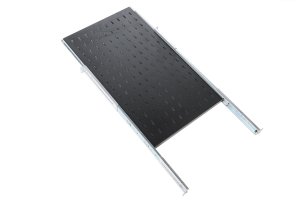 Полка перфорированная выдвижная с телескопическими направляющими, глубина 750 мм, цвет черный | код ТСВ-75-9005 | ЦМО Полка перфорированная выдвижная с телескопическими направляющими, глубина 750 мм, цвет черный | код ТСВ-75-9005 | ЦМО