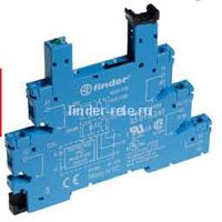 Розетка с винтовыми клеммами (с зажимной клетью) для реле 34 серии, питание 220В DC, в комплекте пластиковая клипса, опции: LED | код 93010240 | FINDER