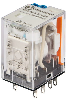 RP4.34.9.110.09 Промежуточное реле 4 перекидных контакта 6А (= 110В DC) блокируемая кнопка проверки + светодиод + диод | код RP434911009 | РЕЛЕОН RP4.34.9.110.09 Промежуточное реле 4 перекидных контакта 6А (= 110В DC) блокируемая кнопка проверки + светодиод + диод | код RP434911009 | РЕЛЕОН