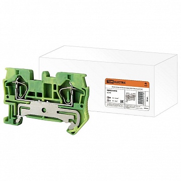 Пружинная клемма для заземления ЗКБ 2,5мм?, желто-зеленый, SQ0822-0010 | код. SQ0822-0010 | TDM