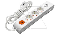 Ri-tech - Удлинитель 3x2P+E, 2хUSB, нем. ст., со шторками, выключатель, кабель 3x1,5мм?, 3м, белый | код 001-175-350002-03-00 | Mutlusan