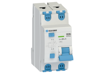 Автоматический выключатель дифф.тока D06 2р C63 30 мА электрон. тип АС ELVERT | код D0623CAC-63 | ELVERT Автоматический выключатель дифф.тока D06 2р C63 30 мА электрон. тип АС ELVERT | код D0623CAC-63 | ELVERT
