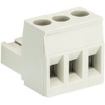 Розеточный разъем, угловой, на кабель, шаг 5,00 мм, 3 полюса, номинальное сечение: 2,5 мм кв., винтовая фиксация провода, 400V, 12А, без маркировки, цвет: серый, серия 8113 B OB | код 25.320.3353.0 | Wieland