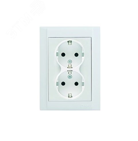 Розетка 2-м СП Defne 16А IP20 с заземл. бел. Makel 42001057