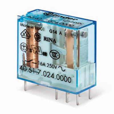 Миниатюрное универсальное электромеханическое реле, монтаж на печатную плату или в розетку, выводы с шагом 5мм, 1NO 16A, контакты AgCdO, катушка 60В DC (чувствит.), влагозащита RTIII | код 406170600301 | FINDER Миниатюрное универсальное электромеханическое реле, монтаж на печатную плату или в розетку, выводы с шагом 5мм, 1NO 16A, контакты AgCdO, катушка 60В DC (чувствит.), влагозащита RTIII | код 406170600301 | FINDER