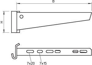 Кронштейн 610мм горячий цинк | код 6421490 | OBO Bettermann фото 2 Кронштейн 610мм горячий цинк | код 6421490 | OBO Bettermann фото 2