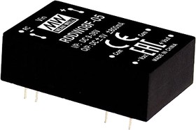 Источник питания DC-DC, 8Вт, вход 18…75В, выход ±15В/±265мА, изоляция 1500В DC, DIP24 31.8х20.3х10.2мм, -40...+85С | код RDDW08G-15 | MeanWell Источник питания DC-DC, 8Вт, вход 18…75В, выход ±15В/±265мА, изоляция 1500В DC, DIP24 31.8х20.3х10.2мм, -40...+85С | код RDDW08G-15 | MeanWell