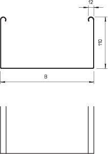 Кабельный листовой лоток неперфорированный 110x300x3000 | код 6063454 | OBO Bettermann