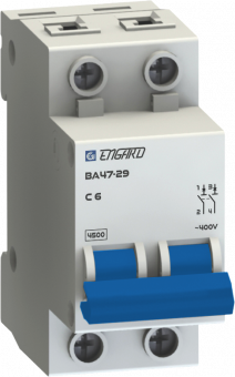 Автоматический выключатель ВА47-29 2р C20 4,5кА | код VA4729-2С-20 | Engard Автоматический выключатель ВА47-29 2р C20 4,5кА | код VA4729-2С-20 | Engard