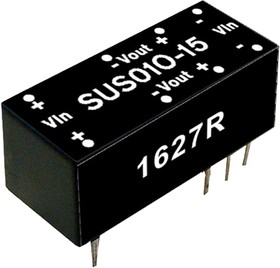 Источник питания DC-DC, 1Вт, вход 10.8…13.2В, выход 15В/67мА, изоляция 1000В DC, DIP16, 22.6х9.9х8.4мм., -25С…+71С | код SUS01M-15 | MeanWell Источник питания DC-DC, 1Вт, вход 10.8…13.2В, выход 15В/67мА, изоляция 1000В DC, DIP16, 22.6х9.9х8.4мм., -25С…+71С | код SUS01M-15 | MeanWell