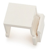 Hyperline KJ1-BL-WH Вставка-заглушка формата Keystone Jack, белая | код 39260 | Hyperline