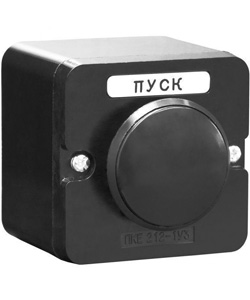 Пост управления кнопочный ПКЕ 222-1 У2, 10А, 660В, 1 элемент, чёрный гриб, накладной, IP54, пост управления (ЭТ) | код ET519074 | Электротехник Пост управления кнопочный ПКЕ 222-1 У2, 10А, 660В, 1 элемент, чёрный гриб, накладной, IP54, пост управления (ЭТ) | код ET519074 | Электротехник