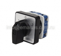 Переключатель полюсов реверс. однофазный (1-0-2) 63А | код PSA063KD134S | EMAS
