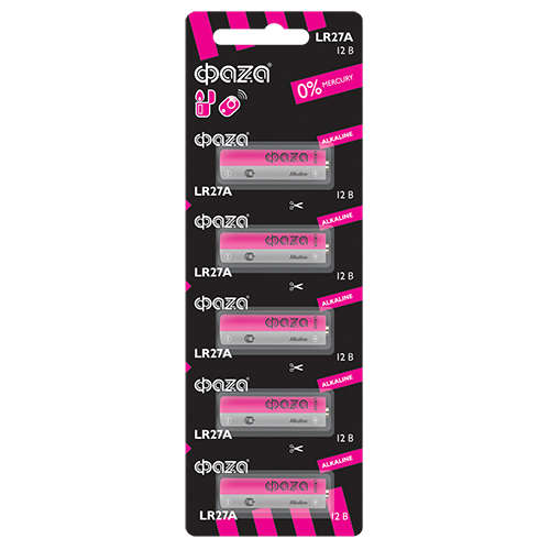 Элемент питания LR 27A Alkaline блистер, 5 шт. | код 5003279 | ФАZА ( упак.5 шт.) Элемент питания LR 27A Alkaline блистер, 5 шт. | код 5003279 | ФАZА ( упак.5 шт.)