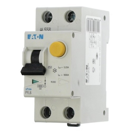 Дифференциальный автоматический выключатель 32/0,03А, кривая отключения С, 1+N полюсов, откл. способность 6 кА, PFL6-32/1N/C/003 | код 286470 | EATON Дифференциальный автоматический выключатель 32/0,03А, кривая отключения С, 1+N полюсов, откл. способность 6 кА, PFL6-32/1N/C/003 | код 286470 | EATON